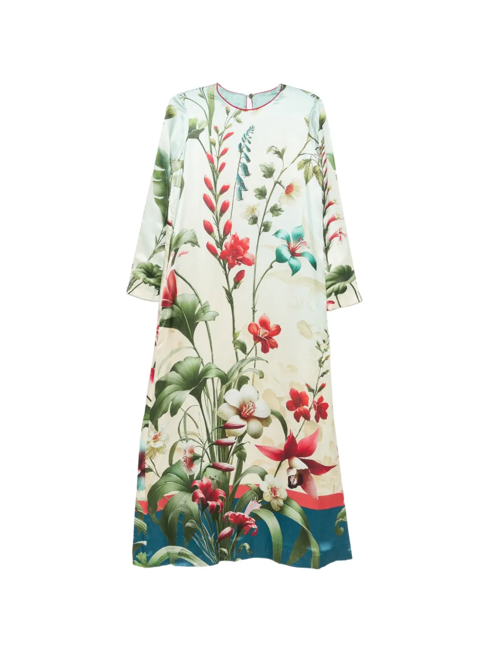 F.r.s For Restless Sleepers Floral-print Long-sleeve Maxi Dress In Multi