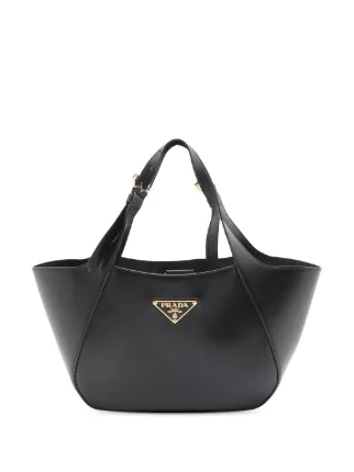 Prada Pre-Owned 2013-2026 ミディアム レザーハンドバッグ | ブラック