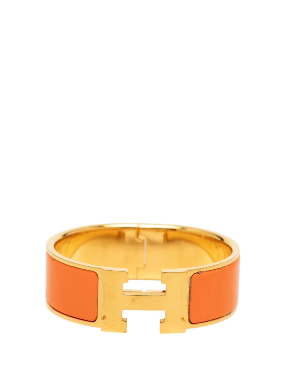 Hermès Pre-Owned 2000-2026 Wide Enamel Clic Clac H Bracelet GM costume bracelet - Gold