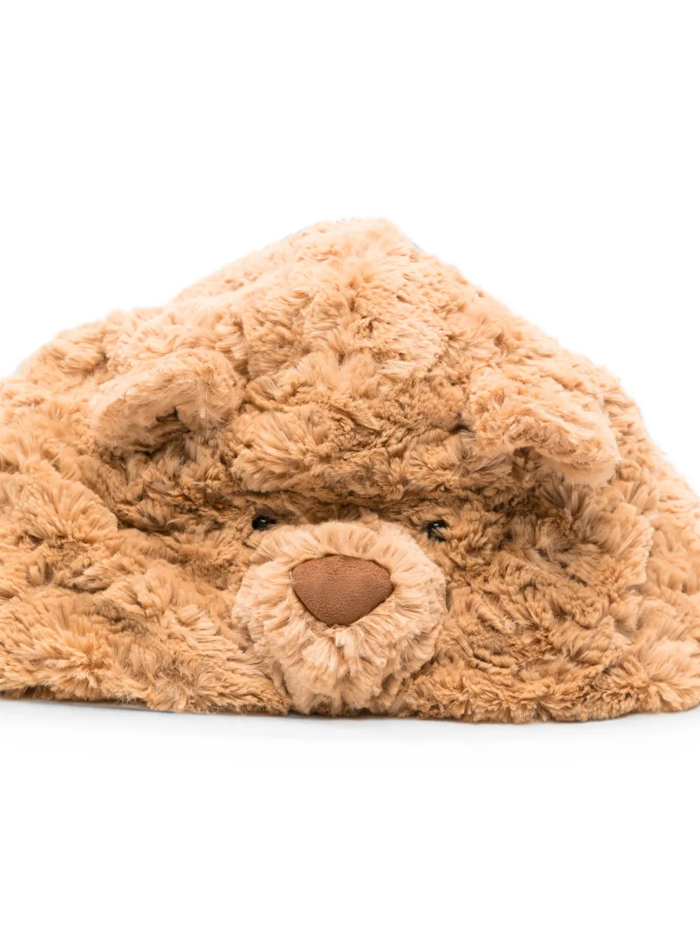 Jellycat Hoed van imitatiebont met beerpatroon Beige
