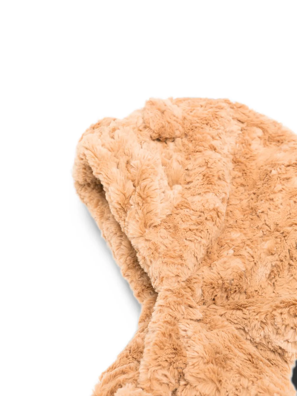 Jellycat Hoed van imitatiebont met beerpatroon Beige