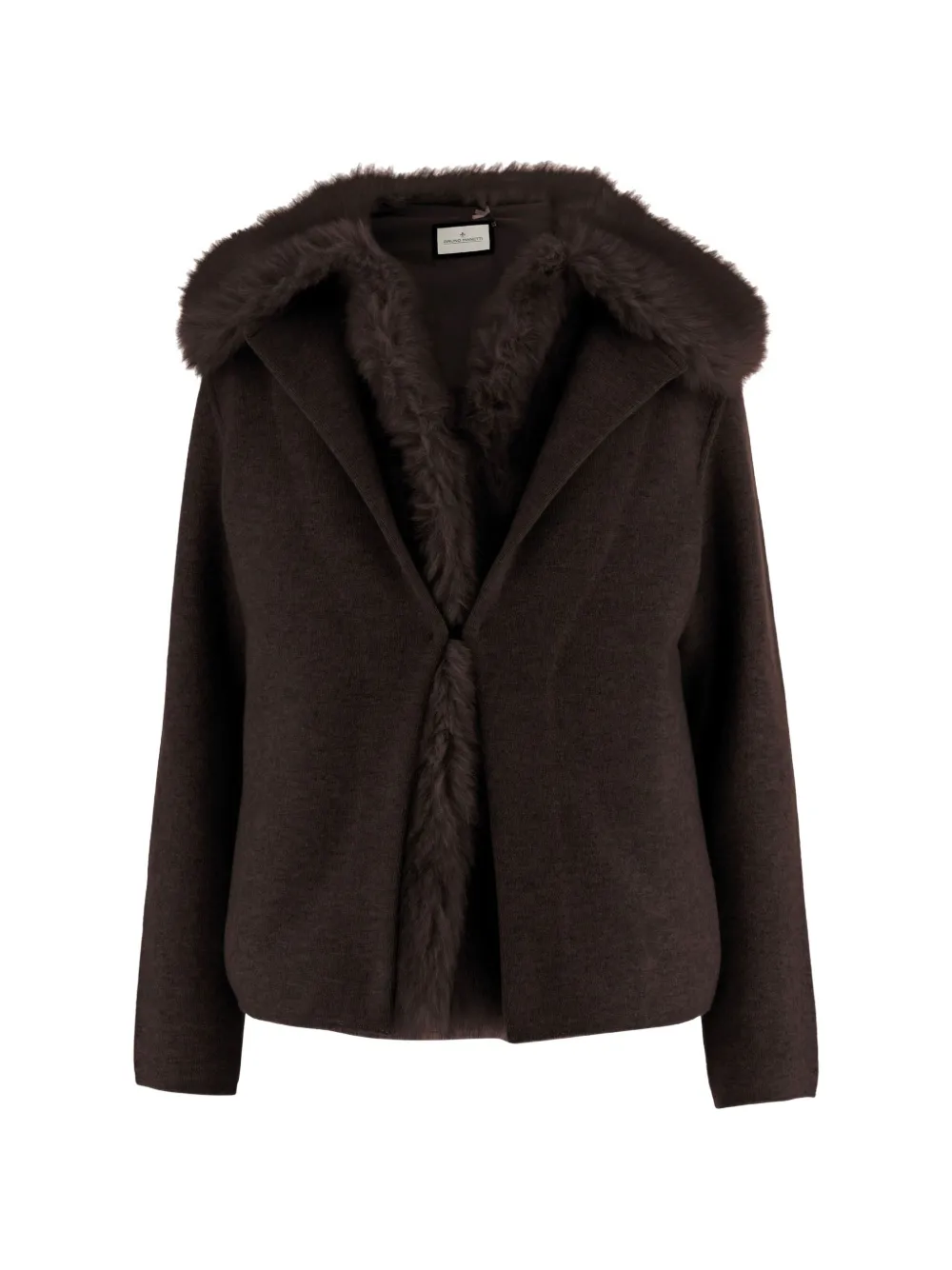 Bruno Manetti fur-trim jacket - Marrone