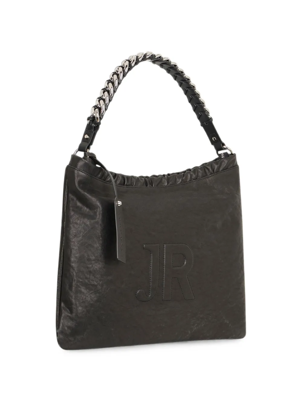 John Richmond Schoudertas met schakelketting Zwart