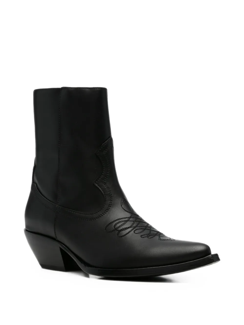 AMIRI embroidered leather boots Zwart