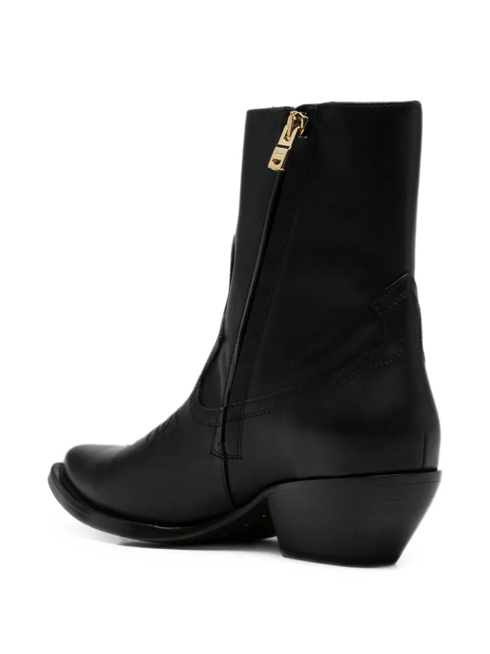 AMIRI embroidered leather boots Zwart
