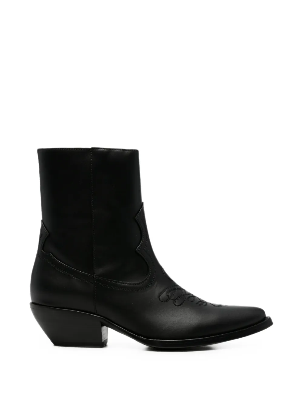 AMIRI embroidered leather boots - Schwarz