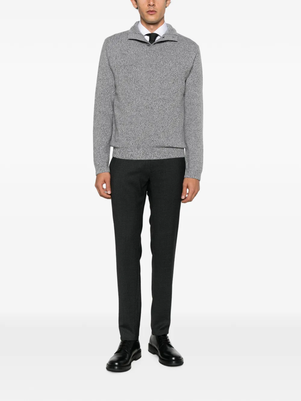 Incotex Pantalon met pied-de-poule print Grijs