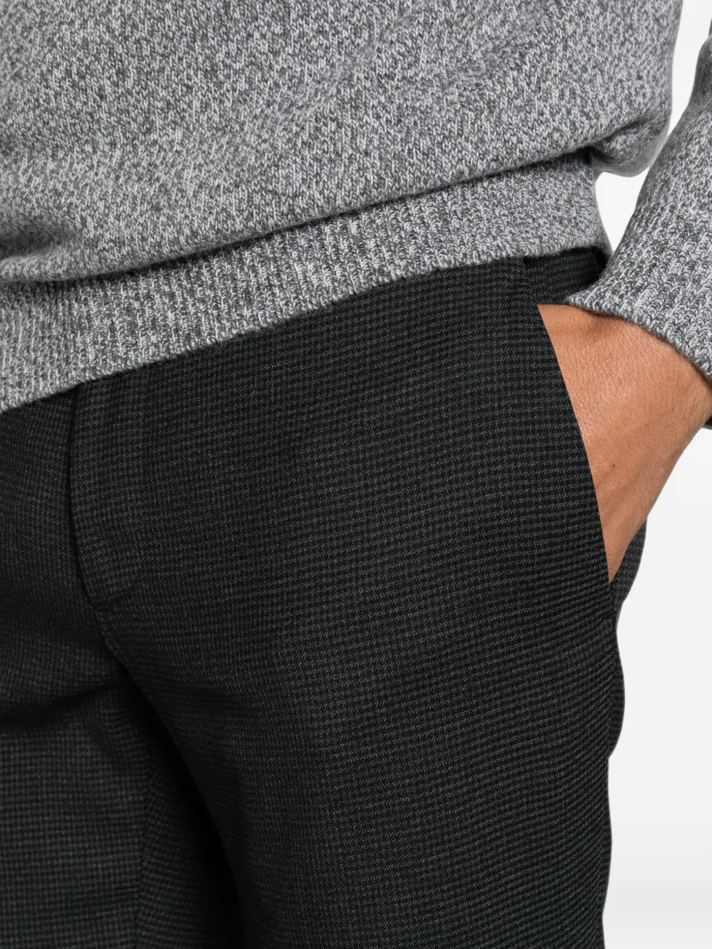 Incotex Pantalon met pied-de-poule print Grijs