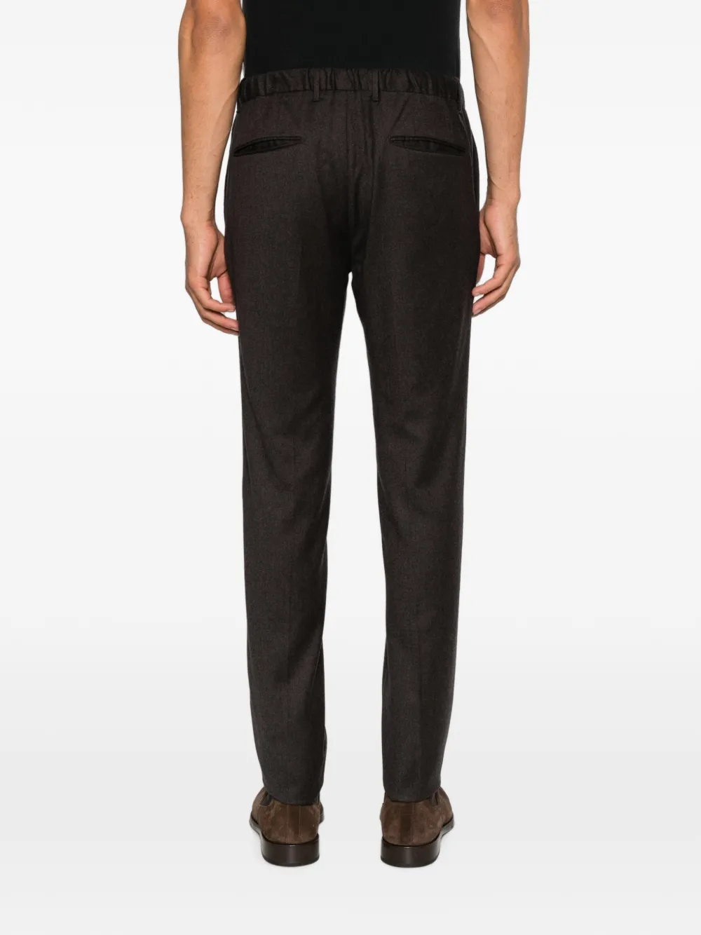 Incotex Broek met elastische tailleband Bruin