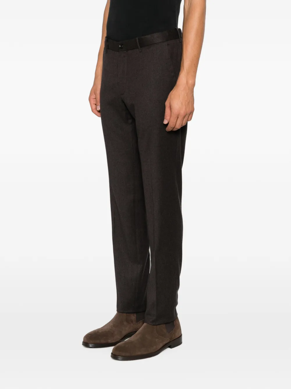 Incotex Broek met elastische tailleband Bruin