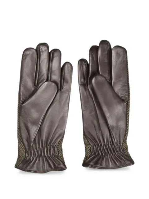 Gran Sasso herringbone-pattern wool gloves