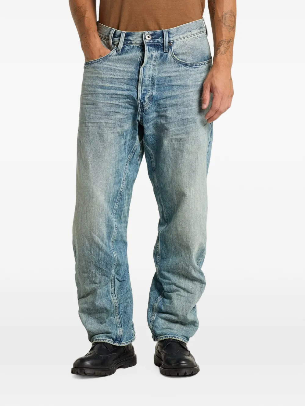 G-Star RAW Arc faded-effect loose-fit jeans Blauw