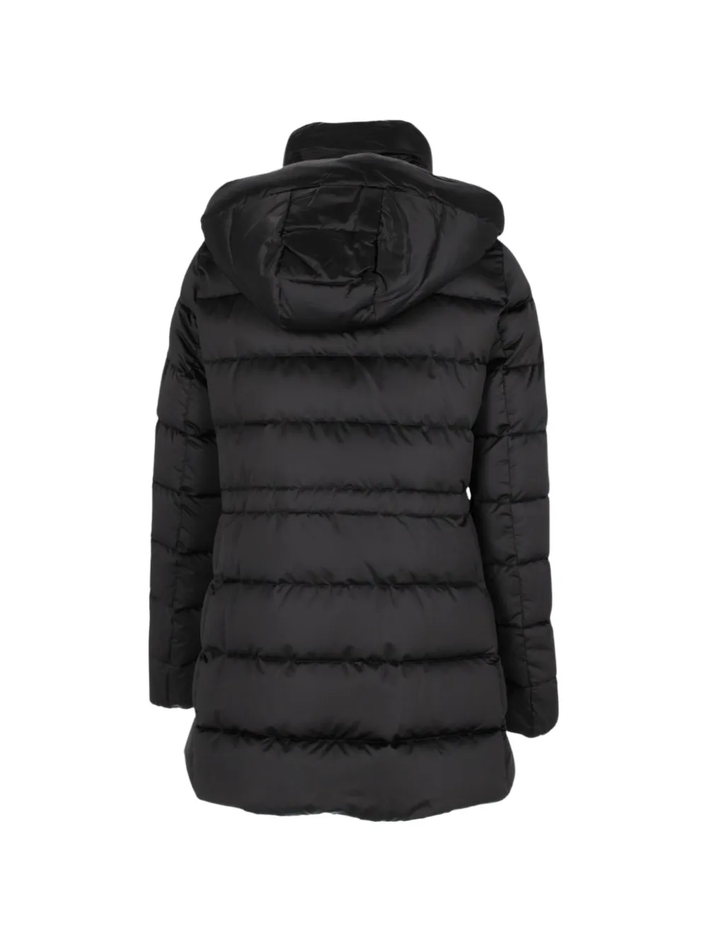 Moorer quilted hooded jacket Zwart