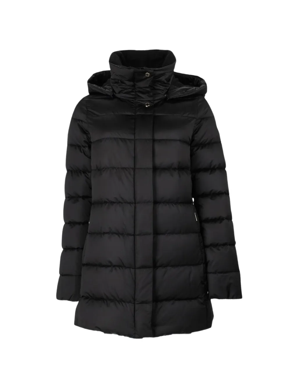 Moorer quilted hooded jacket Zwart