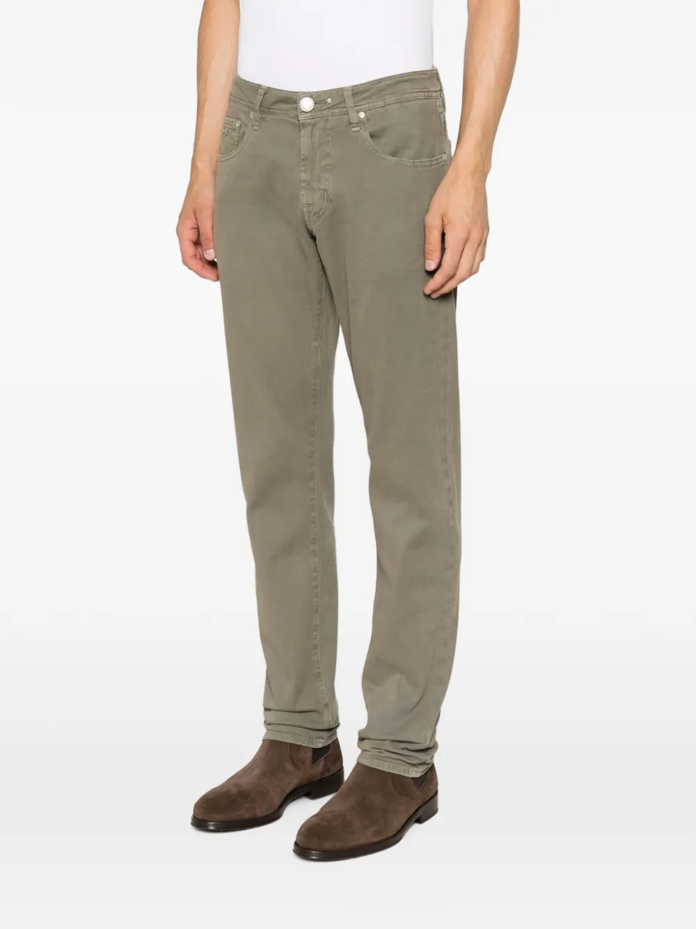 Sartoria Tramarossa Michelangelo broek met logoplakkaat Groen