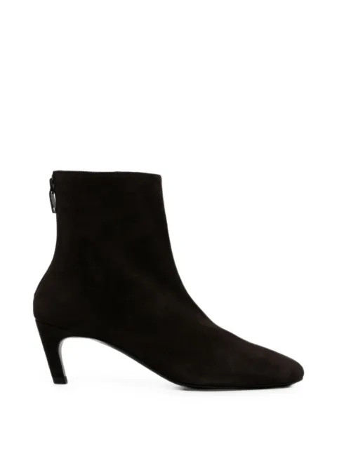 TOTEME suede rear-zip ankle boots