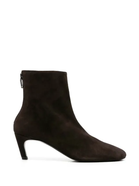 TOTEME suede rear-zip ankle boots