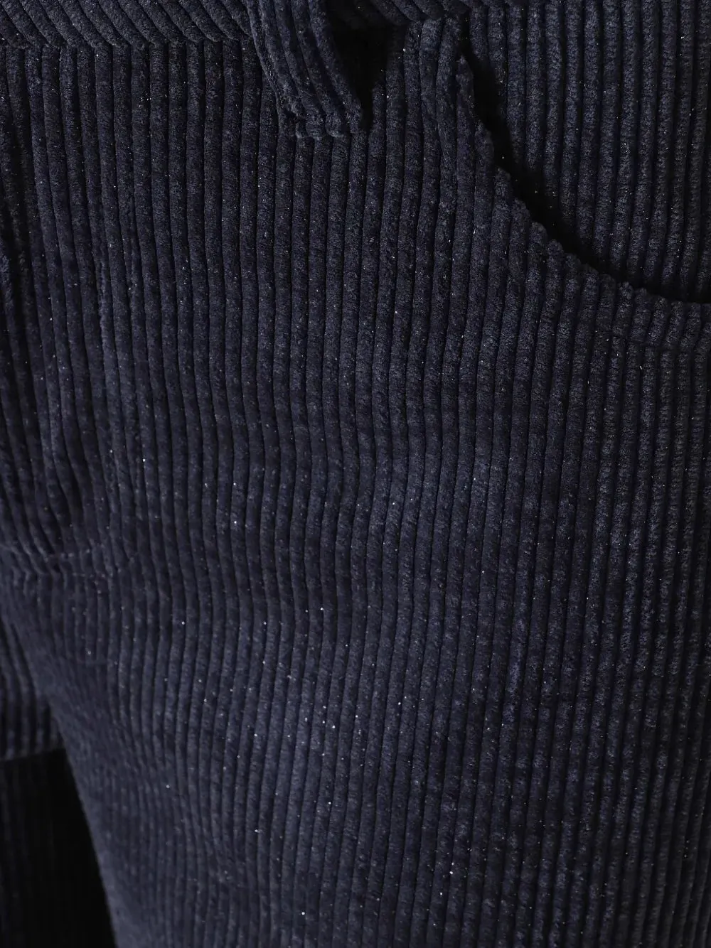Ermanno Scervino Ribfluwelen broek met glitters-effect Blauw
