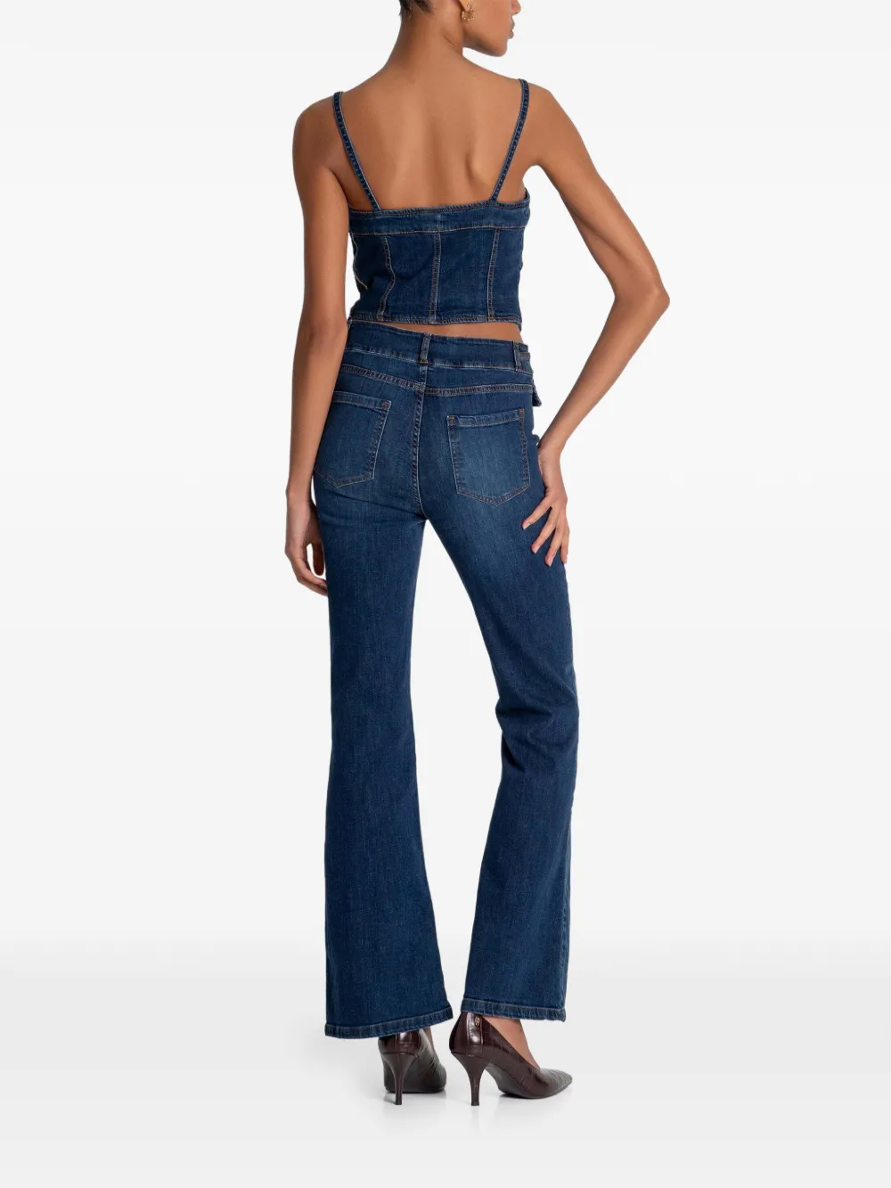 FRACOMINA chain-link flared jeans Blauw
