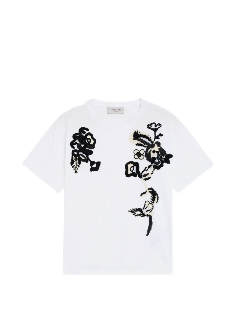 Ermanno Scervino floral-embroidered T-shirt · 40