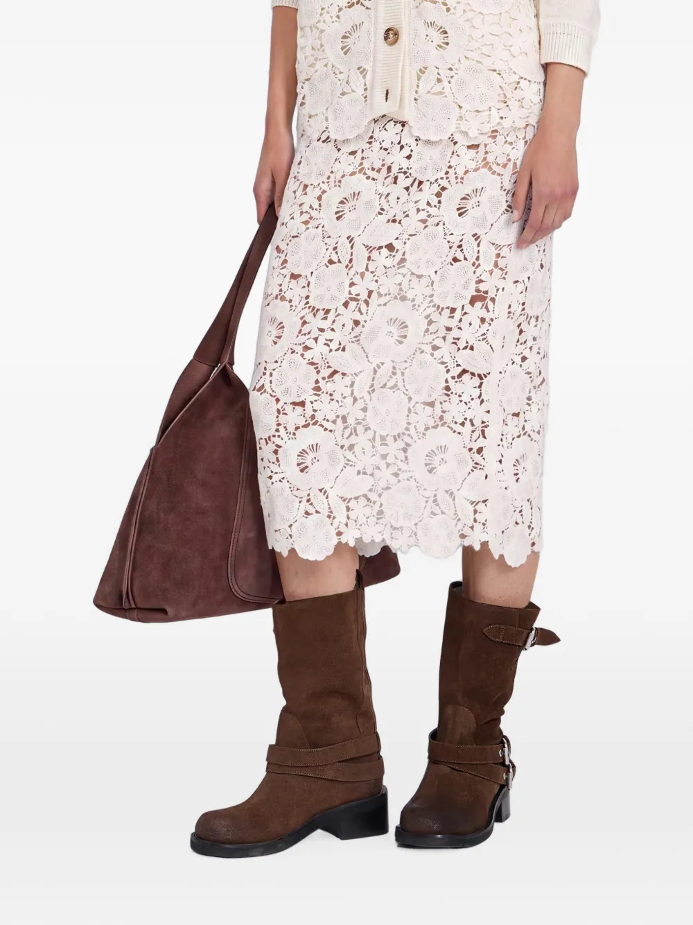 Ermanno Scervino Gonna midi a fiori - Toni neutri