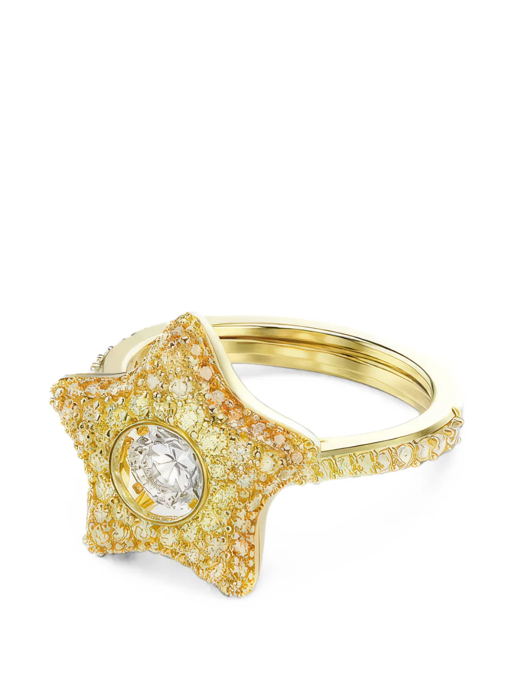Swarovski Sublima star-motif crystal-embellished ring - Oro