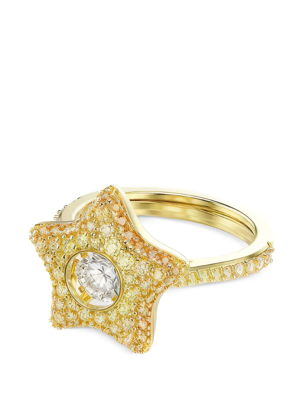 Swarovski Sublima star-motif crystal-embellished ring - Oro