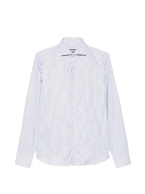 Canali micro-check long-sleeve shirt