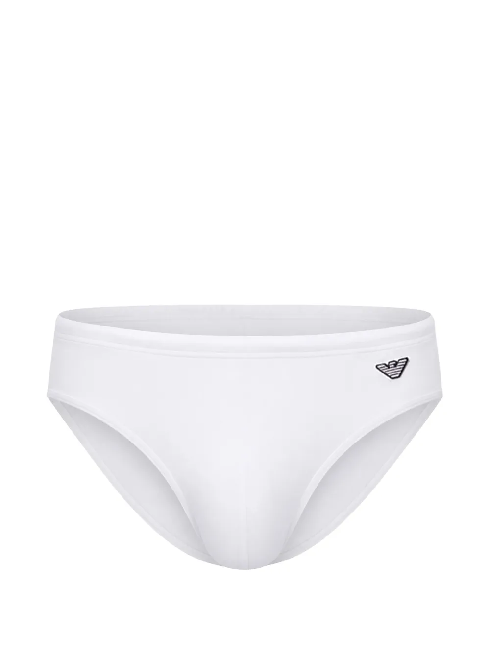 Emporio Armani logo-patch swimming briefs - Bianco