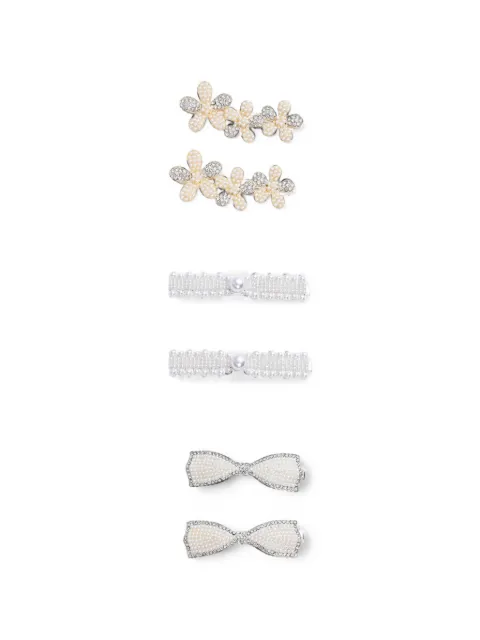 Mimi Tutu Crystal Elegance faux-pearl hair clips (set of three)