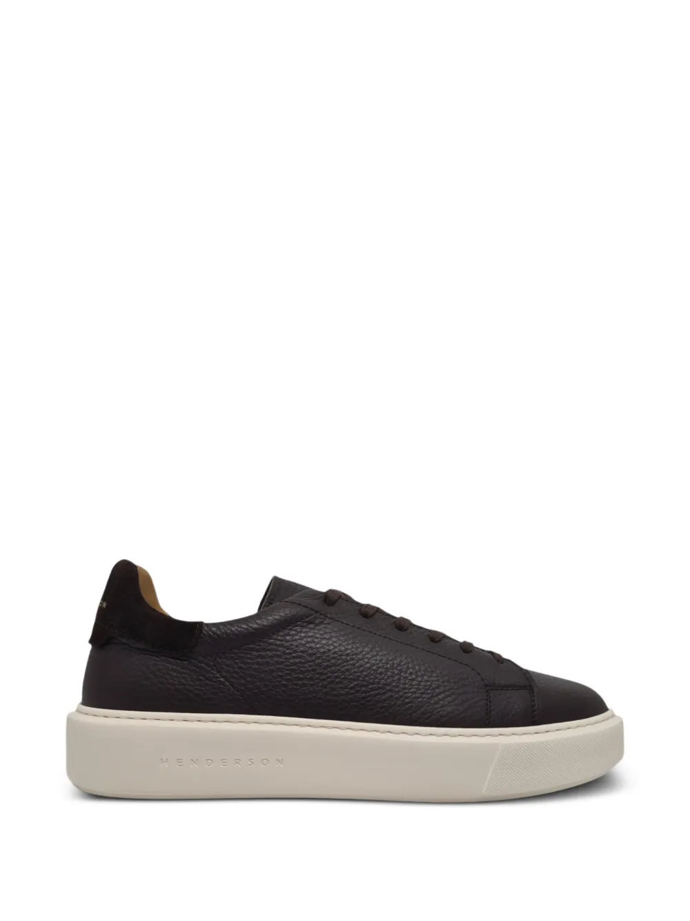 Henderson Baracco Leone grained leather sneakers Bruin