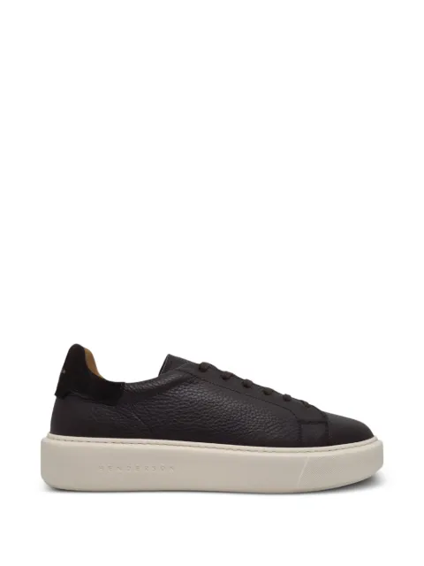 Henderson Baracco Leone grained leather sneakers