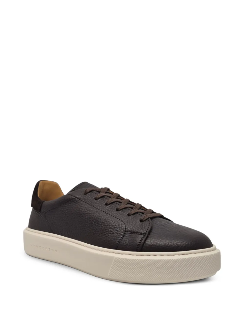 Henderson Baracco Leone grained leather sneakers Bruin