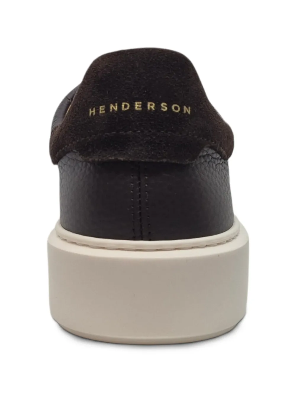 Henderson Baracco Leone grained leather sneakers Bruin