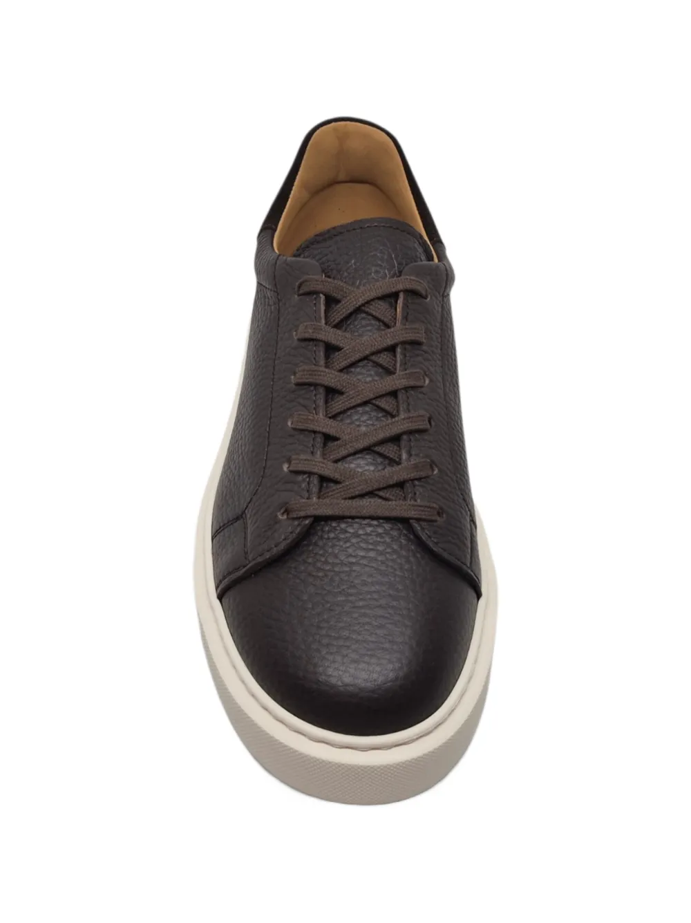 Henderson Baracco Leone grained leather sneakers Bruin