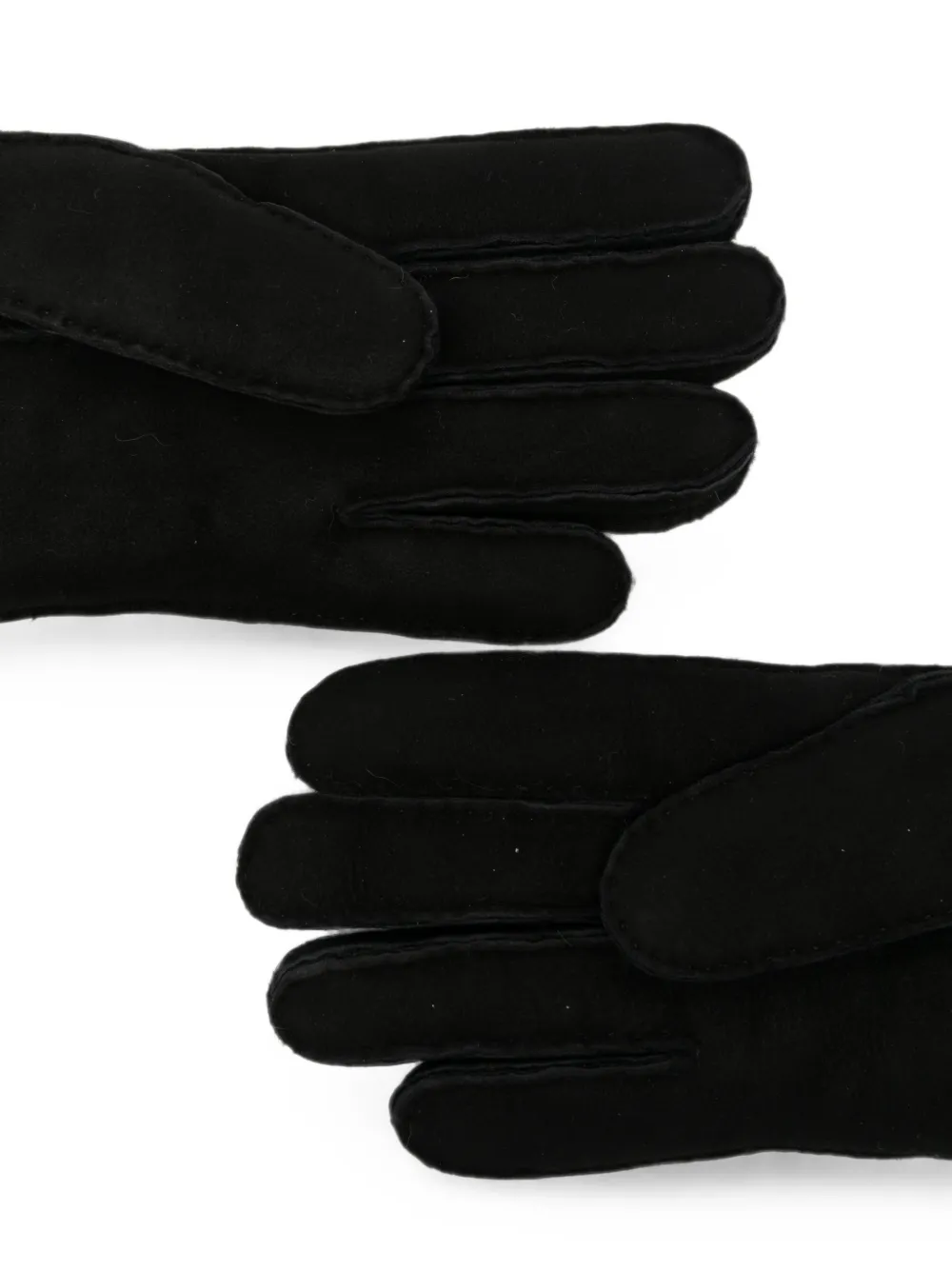 Corneliani Suède handschoenen met logoplakkaat Zwart