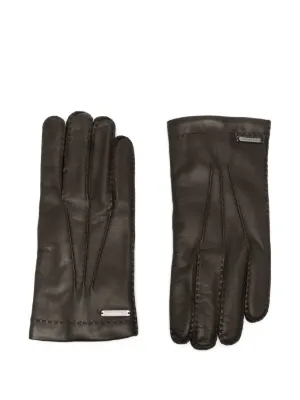 Visvim Leather Gloves | Black | FARFETCH ZA