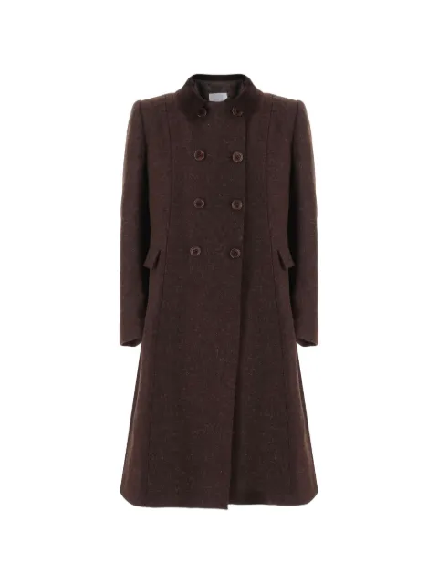 FRIKI double-breasted velvet-collar coat