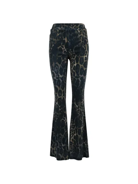 Just Cavalli leopard-print flared trousers