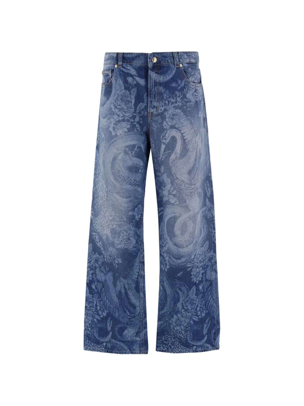 Just Cavalli animal-print jeans - Blu