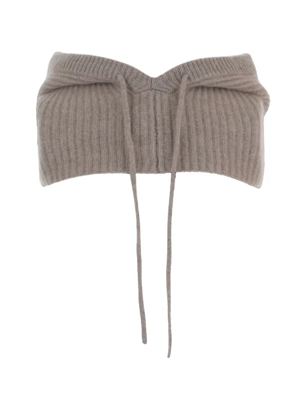 Arch4 Ribbed Cashmere Hood in Neutrals