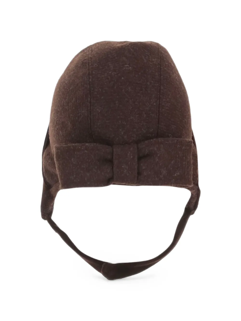 FRIKI bow-detail bonnet hat Bruin