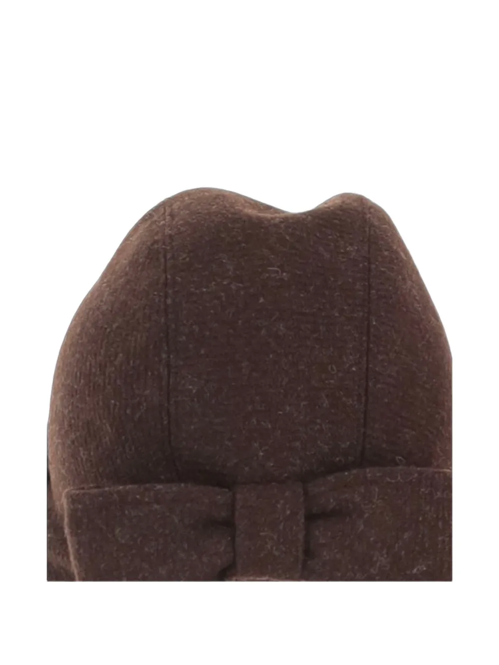 FRIKI bow-detail bonnet hat Bruin