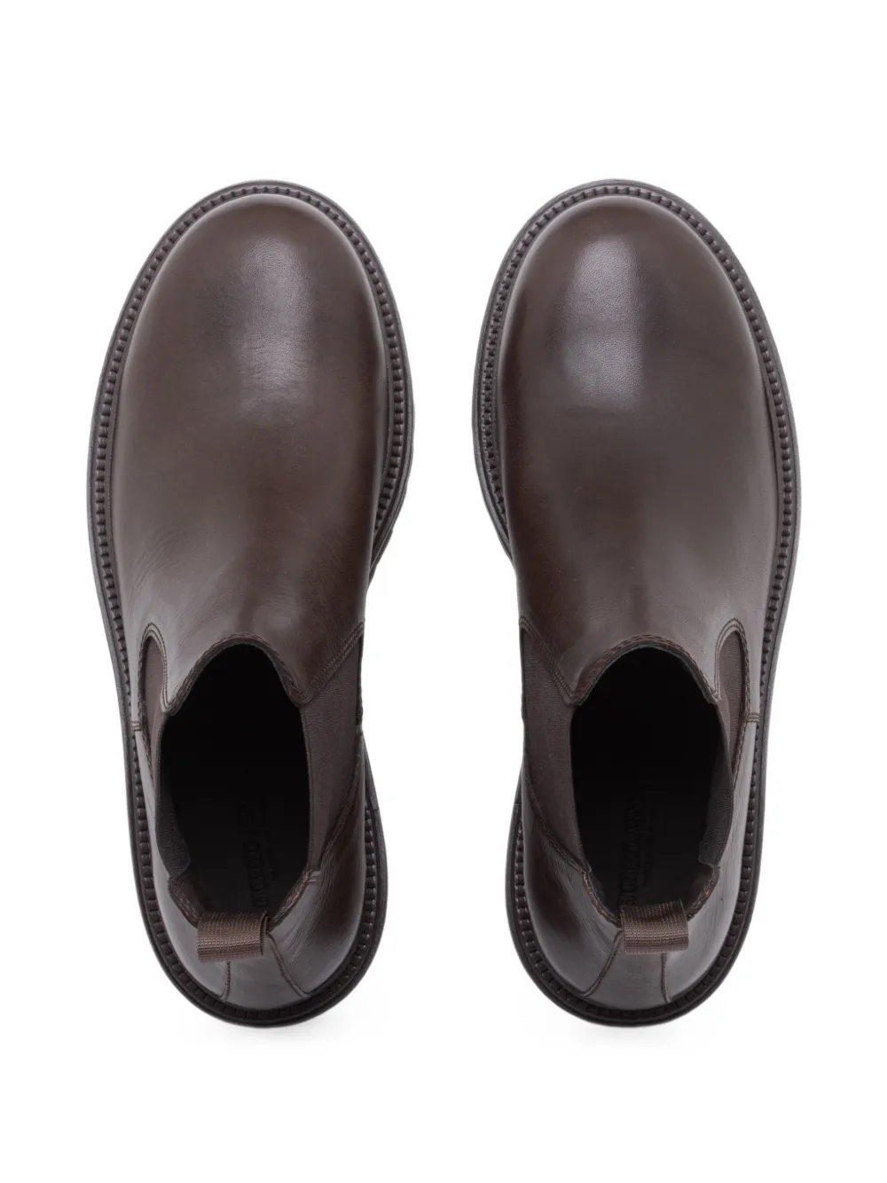 Giorgio Armani nappa leather Chelsea boots Bruin