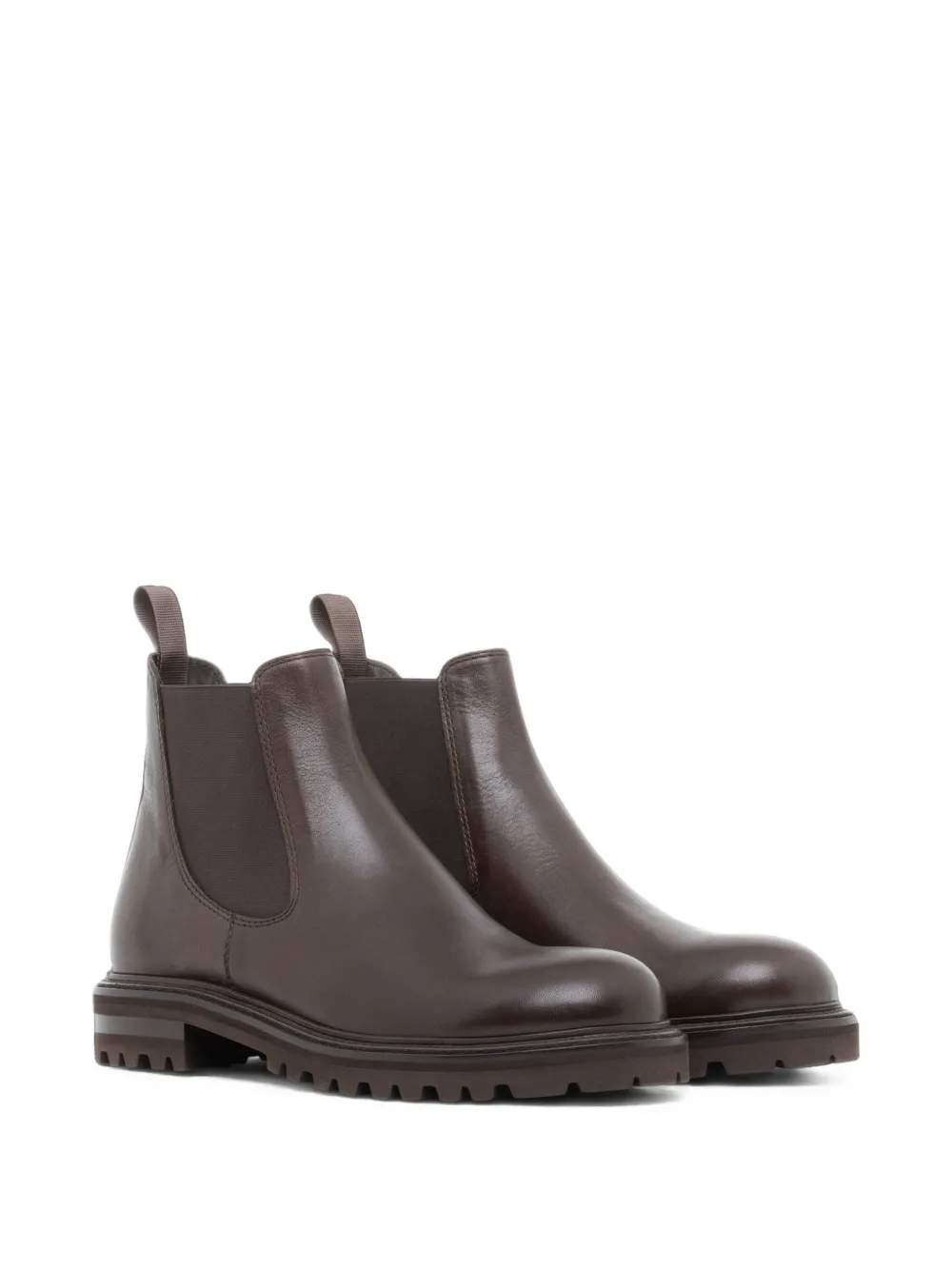 Giorgio Armani nappa leather Chelsea boots Bruin
