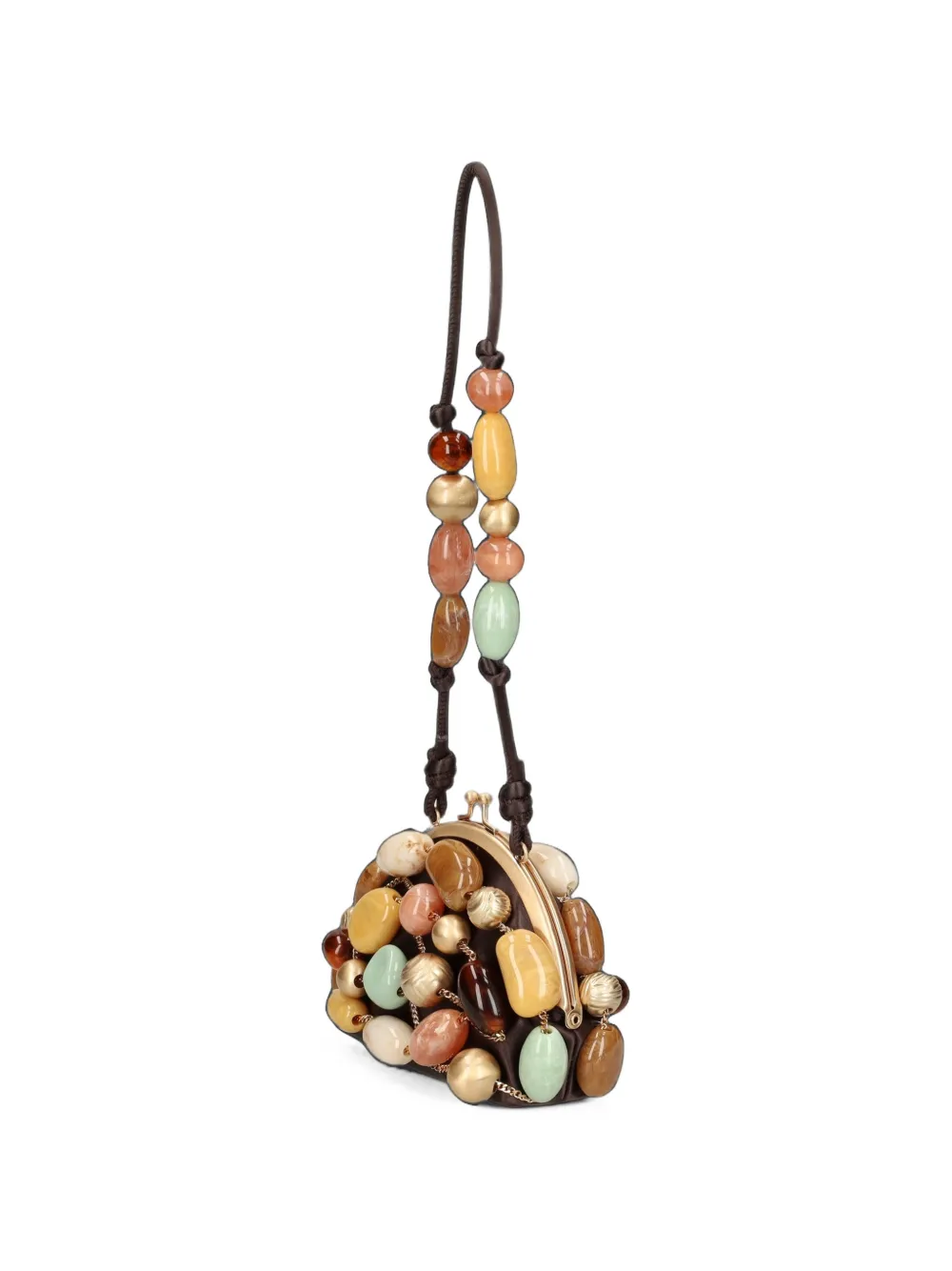 Cult Gaia Mercier mini-schoudertas met polsband Bruin