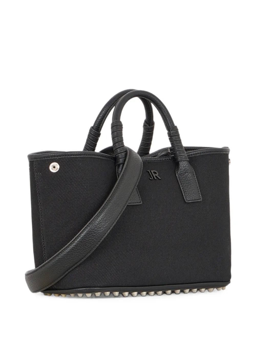 John Richmond Shopper met logoplakkaat Zwart