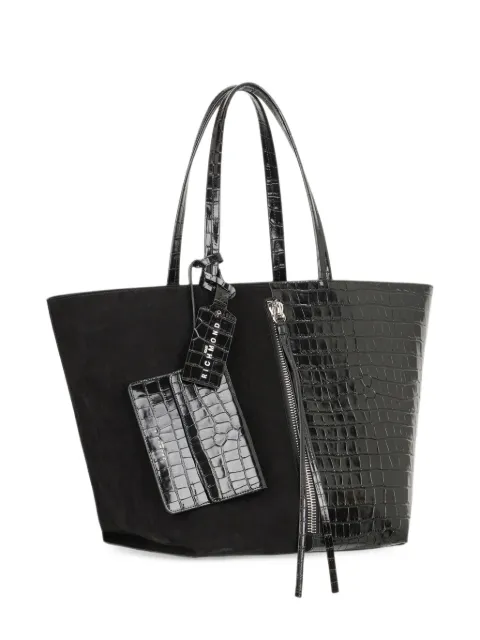 John Richmond croc-effect panelled tote bag