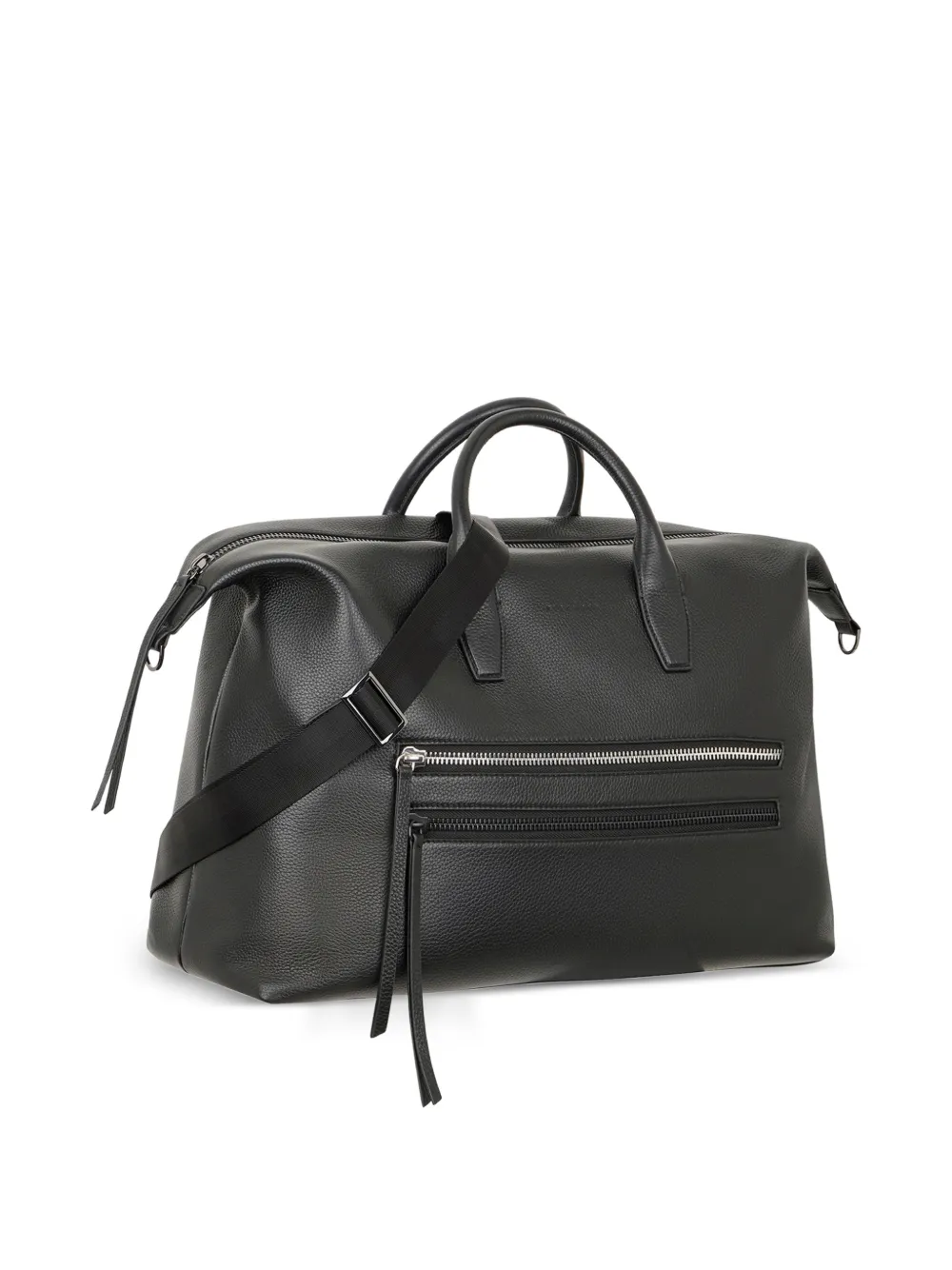 John Richmond Shopper van bewerkt leer Zwart