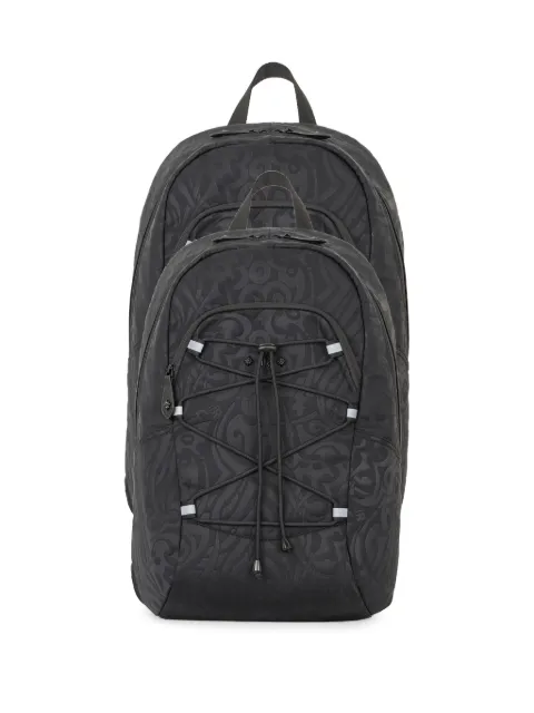 John Richmond jacquard-effect bungee-cord backpack
